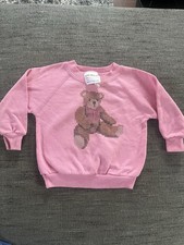 Garanimals Vintage Baby Pink Teddybear Crewneck Sweatshirt 80  s/90  s Sz 18m