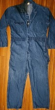 Vintage 70s Big Ben by Wrangler Denim Coveralls Mens 44 Short Blue Made in USA
