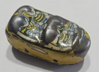 OLD VINTAGE HTF RARE  YELLOW CAR TO TOY CHEIN TIN LITHO WINDUP ROLLER COASTER