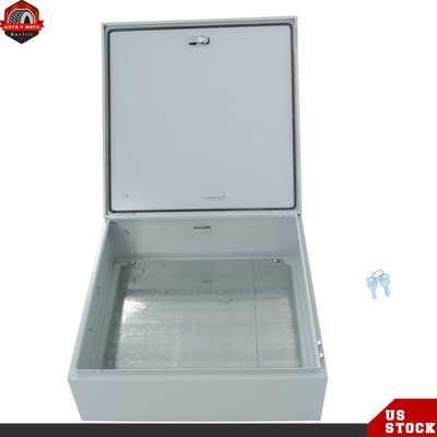 IP56 Waterproof, Outdoor Steel Enclosure, 24 × 24 × 8'' NEMA 4X Electrical Box