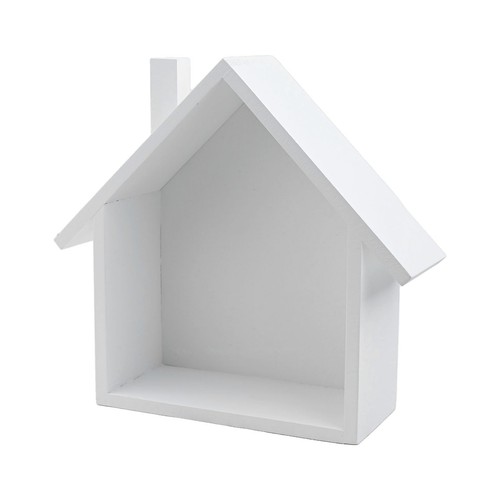Aesthetic Pine Wood Shelf in Charming House Shape for Stylish Interiors - Picture 2 of 70