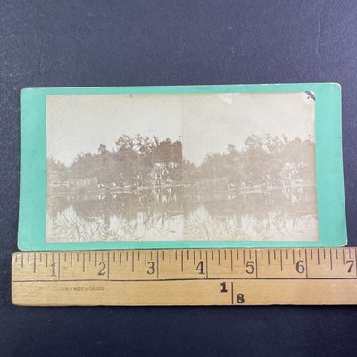 US Geological Survey Sierra Nevada Mountains Camp Stereoview Josiah Whitney