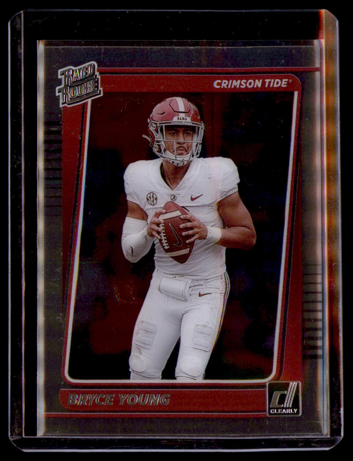 Bryce Young Panini Chronicles Draft Picks Clearly Donruss #26 Red