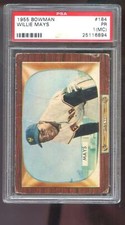 1955 Bowman #184 Willie Mays PSA 1 (MC) Graded Baseball Card New York Giants MLB