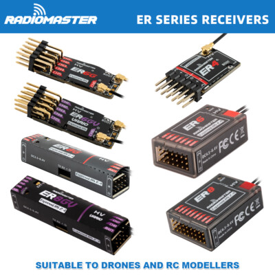 Radiomaster PWM Mini Receiver ER4 ER6 ER6G ER6GV ER8 ER8G ER8GV for Aircraft Car