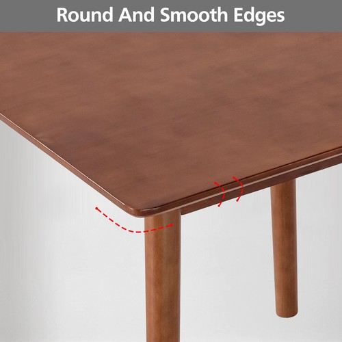 Wooden Dining Table for Kitchen Cafe Restaurant Square -80cm Walnut - Picture 3 of 7