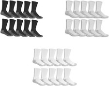 Fruit of the Loom Men  s Workgear Cushioned Crew Socks 10 Pairs 