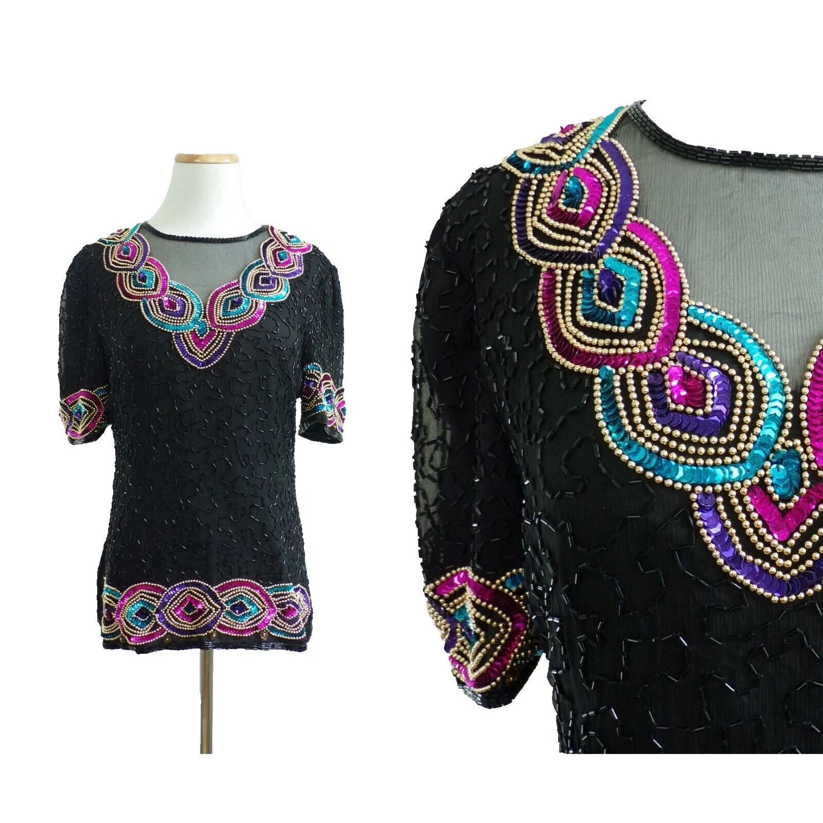 Camisetas Vintage 1980s Formal para mujeres