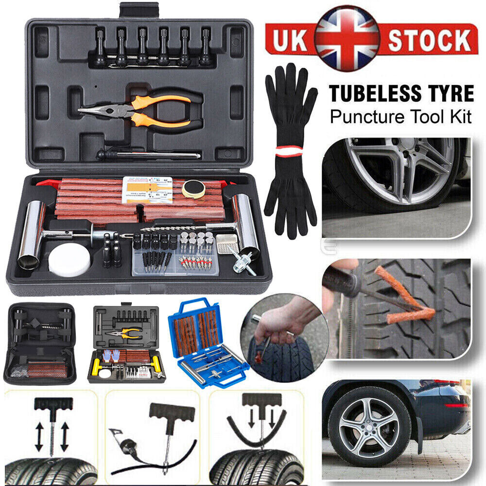 Heavy Duty Tubeless Tire Repair Kit Motorcycle Car Tyre Wheel Puncture
