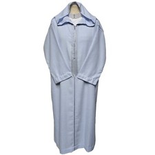 Men's Moroccan Rich Soft Cotton Light Blue Hooded Long Sleeve Thobe Jubba Dje