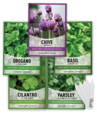 GARDENERS BASICS Culinary Herb Seed Assortment | 5 Variety Pack