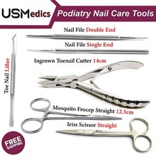 Toenail Cutter Podiatry Kit Instruments Manicure Pedicure Foot Diamond Deb Tools