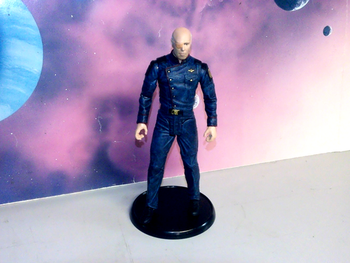 BATTLESTAR GALACTICA COLONEL SAUL TIGH 7" ACTION FIGURE (2009, USED, RARE)
