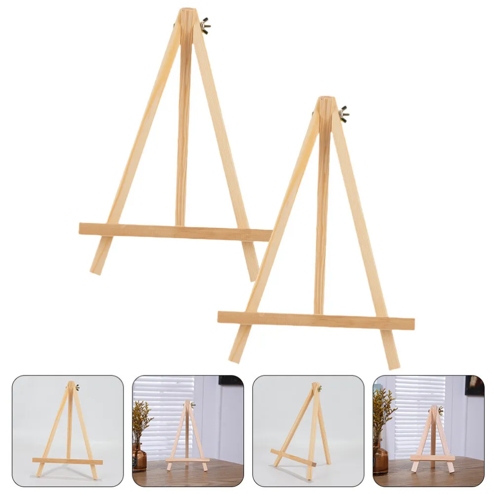 2 Pcs A-frame Artist Studio Easel Picture Stand Desktop Stand Photo