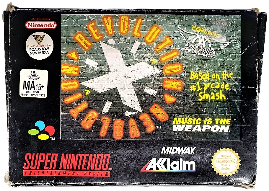 Revolution X Nintendo SNES Boxed PAL *Complete* Featuring Aerosmith - Image 2 of 4