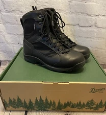 Danner Striker Torrent 6” Side Zip Boots Mens 9D Black Leather Mint!