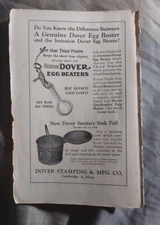 1924 print ad-Dover Egg Beaters & Sanitary Sink Pail/Sunkist Helps Housewives