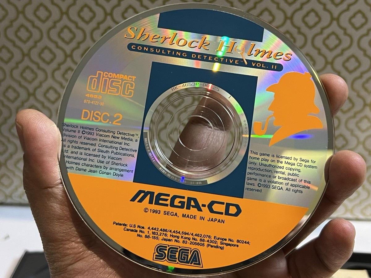 Sherlock Holmes Vol 2 Sega Mega CD ,1993 Test&WorK Box and CD