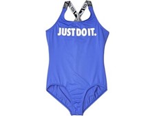 Nike Kids Girl's 249392 Sapphire JDI Cross-Back One-Piece Swimsuit Size M