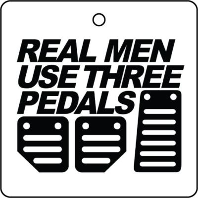 Real Men Use Three Pedals Auto Lufterfrischer / Duftaufhanger