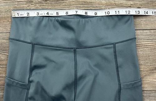 Aeropostale Yoga Leggings Pants Women's MED Blue Activewear w/Pockets #9170 - Picture 6 of 12