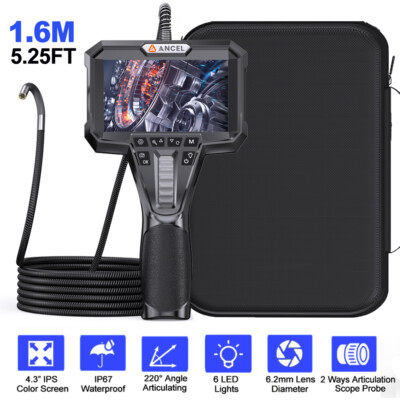 ANCEL AN301 4.3 Inch Industrial Endoscope Camera Two-Way Articulating Borescope