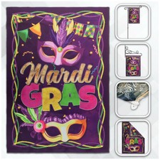 Mardi Gras Carnival Flag 12x18in Mari Gras Flag New Orleans
