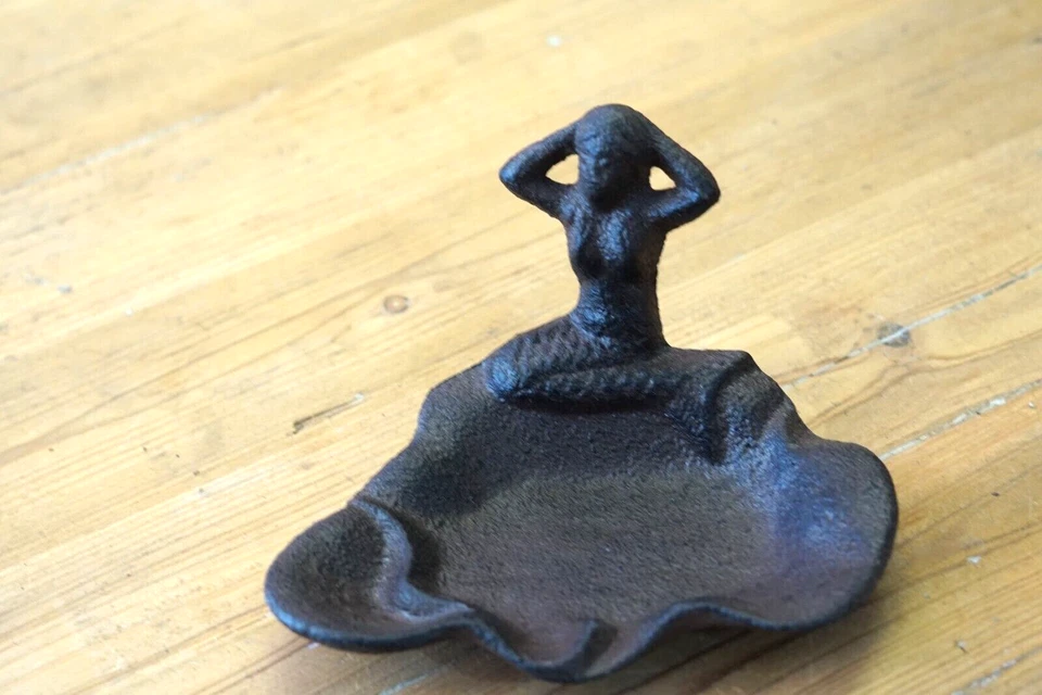 Деревенское мыльное блюдо монета русалка морской декор для ванной пляжный домик чугун - Изображение 3 из 4