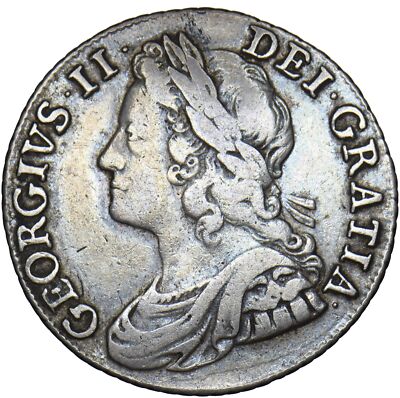 1741 Schilling - George II Britische Silbermünze - schön