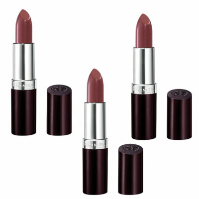 (3 Pack) NEW Rimmel Lasting Finish, Lipstick, Coffee Shimmer 0.14 Ounces