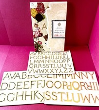 Anna Griffin Vintage Decoupage Letter Diecuts Gold Foil Accent TY Cards Envlps