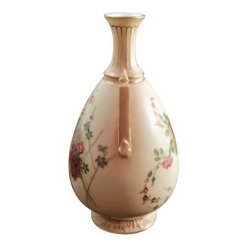 Antique Royal Worcester hand painted twin handled vase - Picture 9 of 16