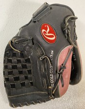 Rawlings FP1158 11 1/2  Fast Pitch Leather Softball Glove RH Pink  Black Basket