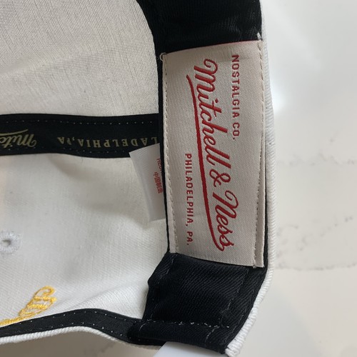 Pittsburgh Penguins Mitchell & Ness NHL White Adjustable Snapback Cap Hat OSFM - Picture 9 of 10
