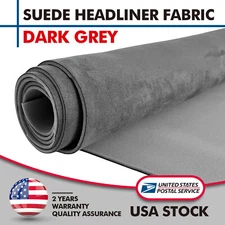 Dark Grey Suede Headliner Fabric Material 98"x60" for Car Roof Liner Upholstery