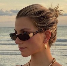 Oval Small Frame Sunglasses For Women 2024 Fashion Brand Rectangle Ladies Sun Gl