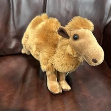 Adventure Planet Camel Furry Plush Stuffed Animal Soft Brown Size 9" X 12"