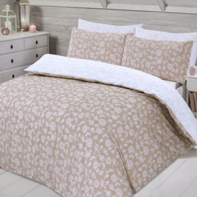 NightComfort Klassischer Stil Blumendruck Bettbezug Set mit Kissenbezügen