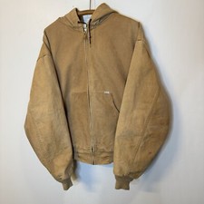 Vintage Carhartt JR106 Thermal Hooded Jacket 1989 100 Years USA Made Distressed