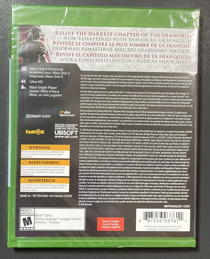 Assassin's Creed Rogue Remastered digital for XONE, Xbox One S, XONE X,  XSX, XSS