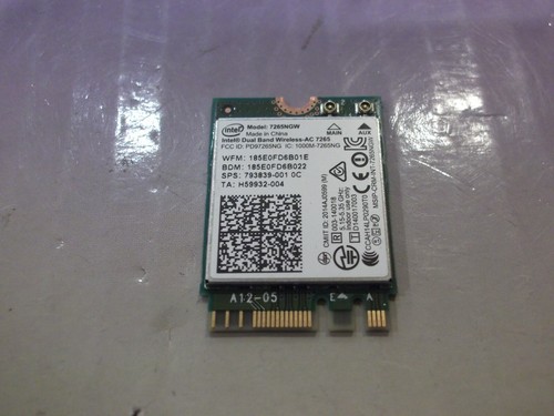 Dell Intel Wireless-N 7265NGW AN NGFF M.2 Bluetooth WLAN WiFi Card BT4.0 0WPWWD - 第 1/2 張圖片