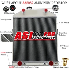 4 ROW Aluminum Radiator Fit 1942-1948 Ford Mercury Car Coupe Flathead Engine