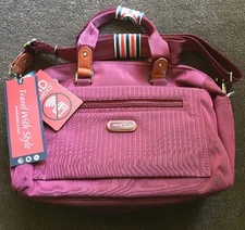 Beside U Ginny Two Ways Tawny Port Handbag NWT