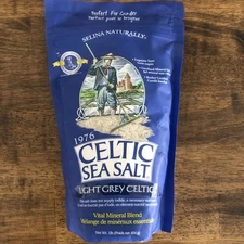 Celtic Sea Salt  Light Grey Celtic Resealable Bag - 1 Lb 454 g    SHIPS FREE !