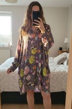 Bitte Kai Rand Gem Print Shirt Dress L Oversized Colourful Arty Boho Smock tunic