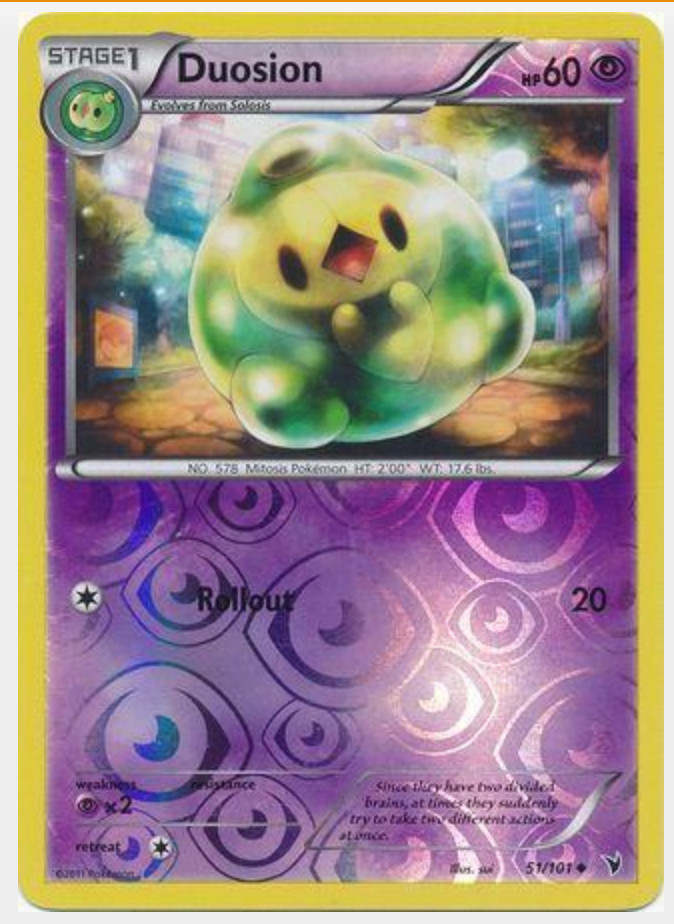 Duosion 51/101 | 2011 | Mint/Near Mint | Reverse Holo | Noble Victories Pokemon