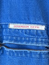 40 DAVID nametag waist French JUMPSUIT Workwear Vintage Coveralls Mechanic Outf