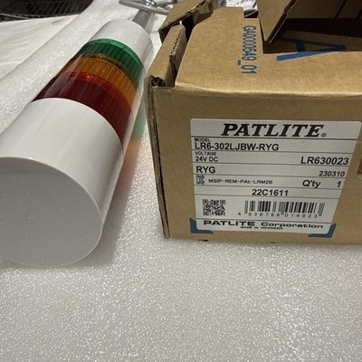 NIB* PATLITE LR6-302PJNW-RYG  Stack Light Tower Light FREE US SHIPPING