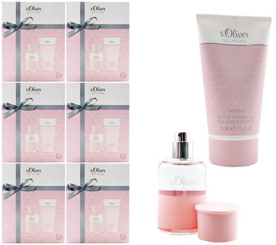 s Oliver Geschenkset SO PURE WOMAN 6 x 30ml Eau de Toilette + 6 x 75ml Duschgel