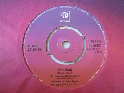 Frankie Vaughan Feelings 7'' Pye 7N 45529 EX 1975